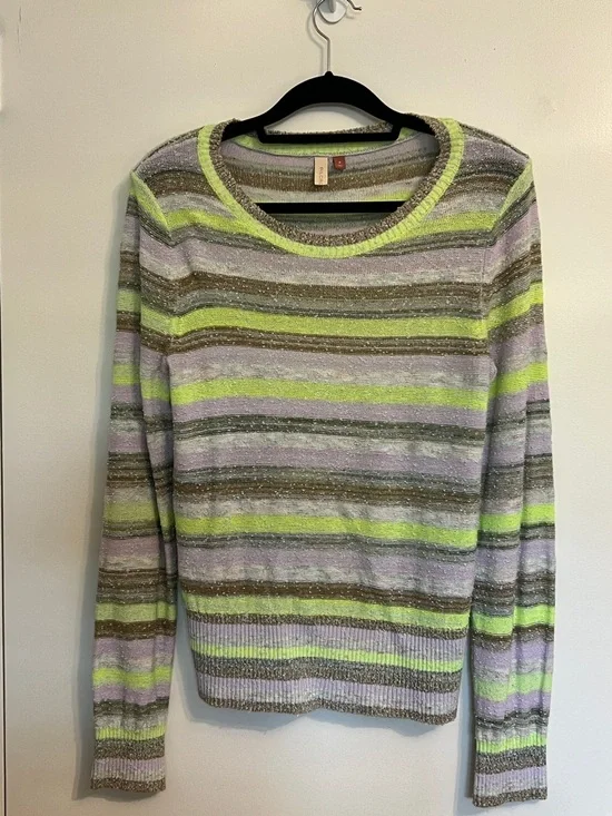 Anthropologie Pilcro Darby Stripe Summer Sweater Medium - Picture 2 of 13